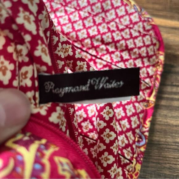 Raymond Waites Jewelry Roll Case Travel Organizer in Pinkish/Red Paisley Print - Picture 7 of 10